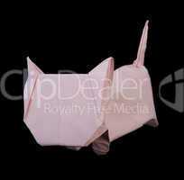 pink cat origami
