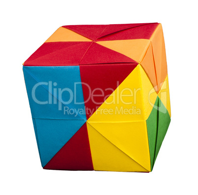 paper cubes folded origami style.