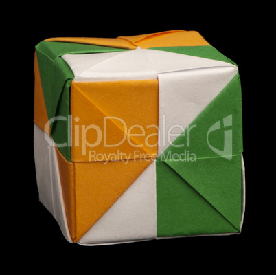 paper cubes folded origami style.