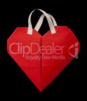 red heart shopping bag.