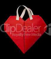 red heart shopping bag.