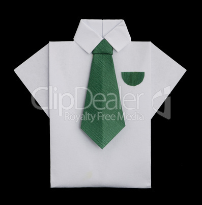 isolated paper made white shirt.