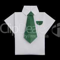 isolated paper made white shirt.