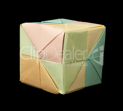 paper cubes folded origami style.