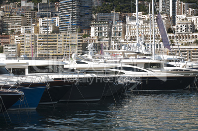 yachts moored in monaco