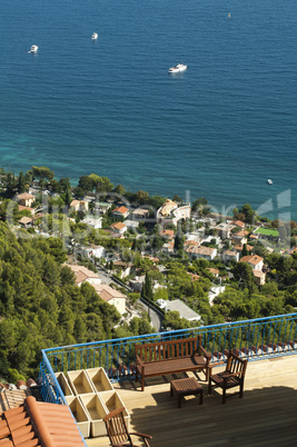 terrace overlooking the sea