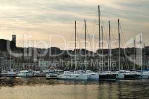 yachts moored in cannes