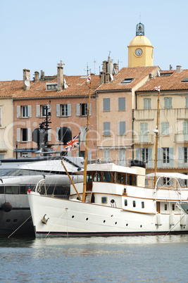 anchored yacht in st. tropez