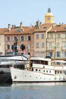 anchored yacht in st. tropez