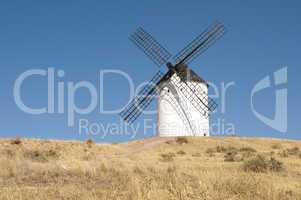 white ancient windmill