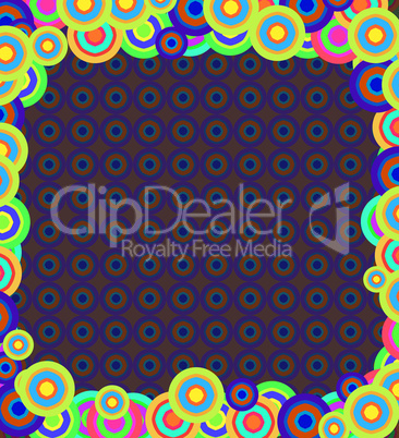 vintage colorful circles background