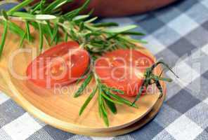 Bouquet of thyme and tomato