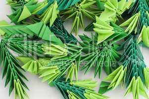 paper made pine needles