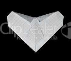 white heart paper made