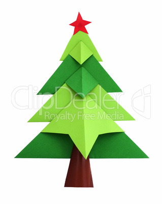 christmas tree white isolated