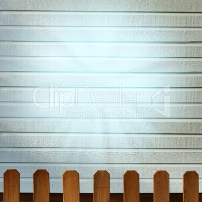 wooden decorative fence and  wall