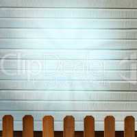 wooden decorative fence and  wall