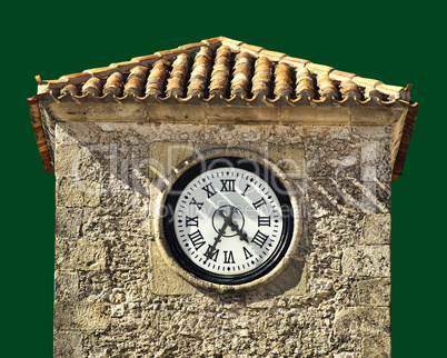 antique clock on a building