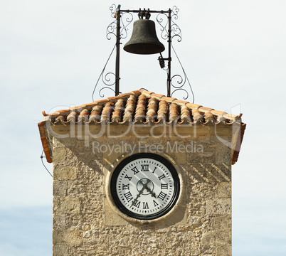 antique clock on a building