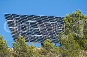 solar panels on the mountain