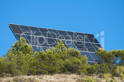 solar panels on the mountain