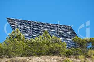 solar panels on the mountain