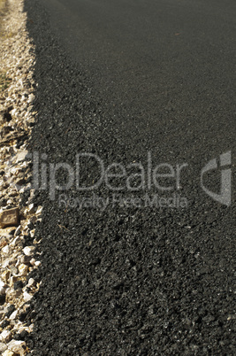 newly built asphalt road