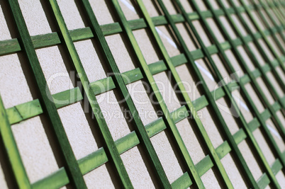 green wooden lattice wall