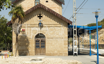 ancient-style railway station