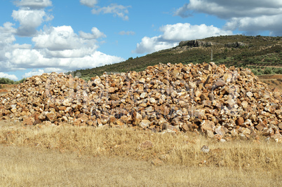 pile of stones for construction