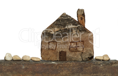 model of a small wooden house