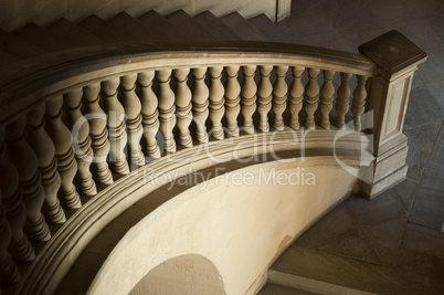ancient castle curved stairs