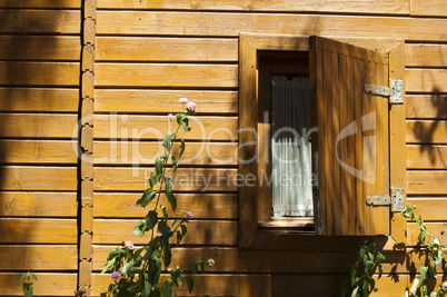 wooden bungalow window