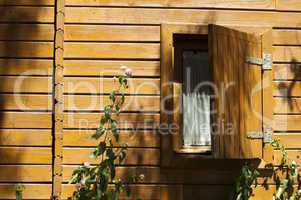 wooden bungalow window