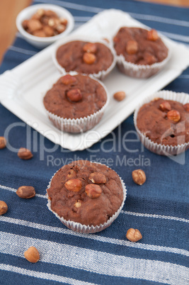 Schokoladen Nuss Muffins