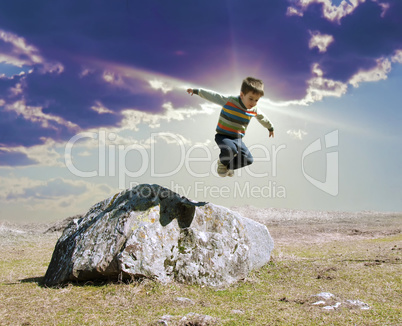 jumping boy