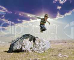 jumping boy