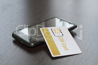 sim card and mobile phone