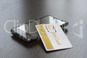 sim card and mobile phone