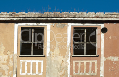 very old building windows