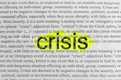 typed text crisis on paper