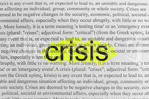 typed text crisis on paper