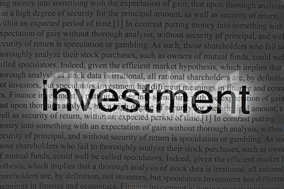 text investment on paper