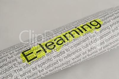 typed text e-learning on paper