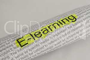 typed text e-learning on paper