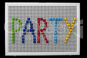text party on child mosaic