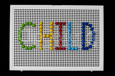 text child on mosaic