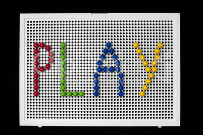 text play on child mosaic