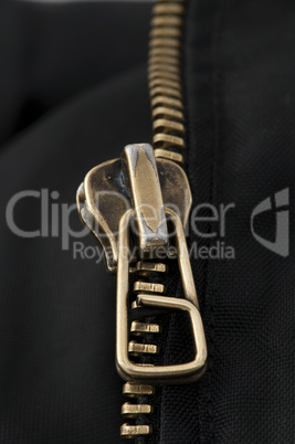 closed yellow metal zipper