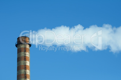 Industrial smoking chimney